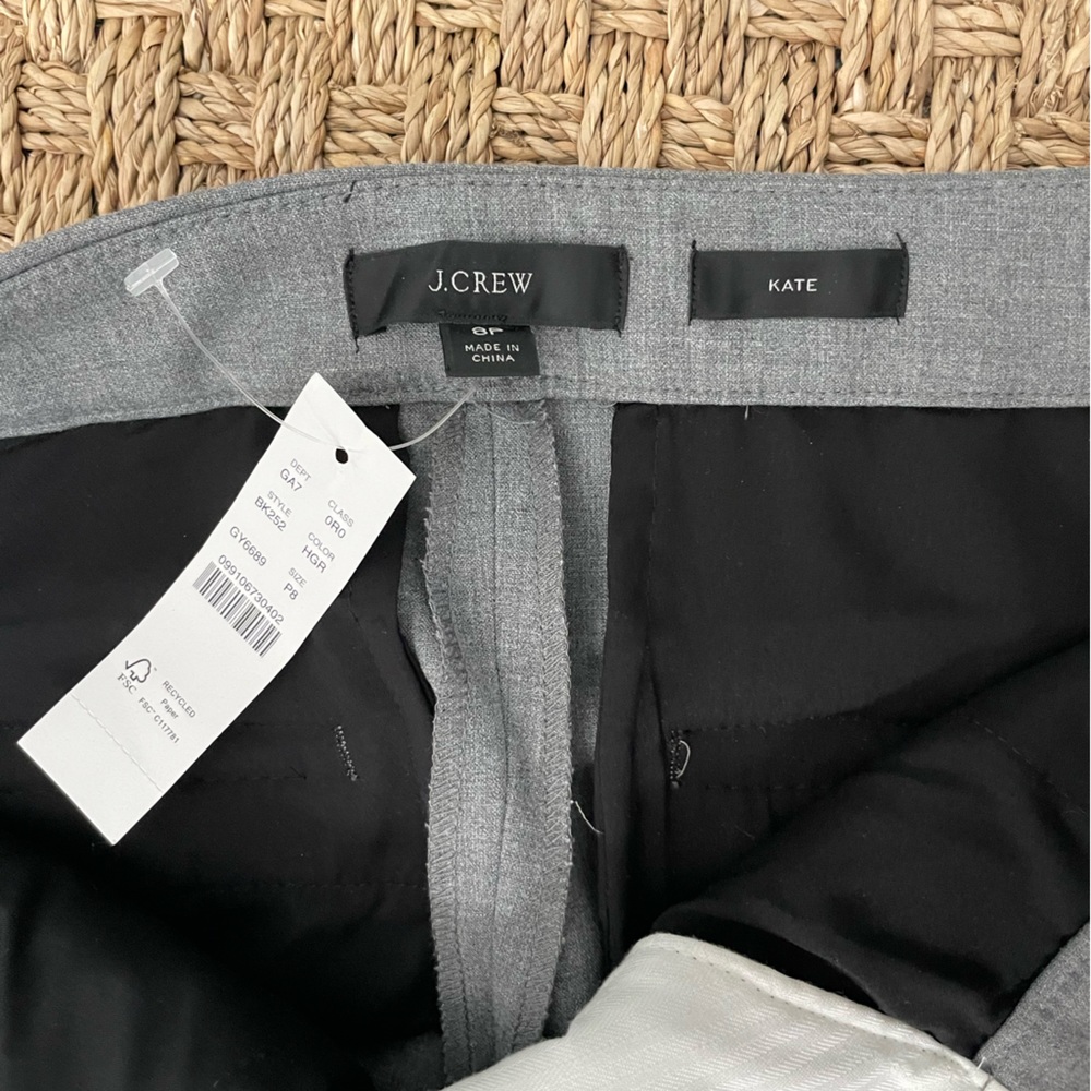 J crew grey dress pants 8P